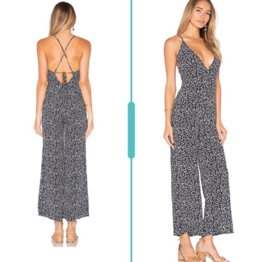 ROLLA'S Black & White Floral Jerry Jumpsuit